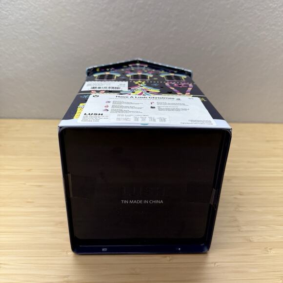 HAVE A LUSH CHRISTMAS TIN HOUSE. 10.5" (tin only) 2024 - Picture 4 of 4